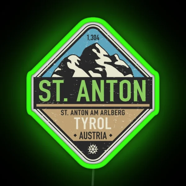 Sankt Anton Am Arlberg Austria RGB Neon Sign