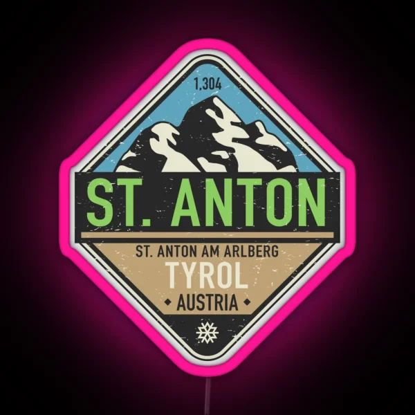 Sankt Anton Am Arlberg Austria RGB Neon Sign