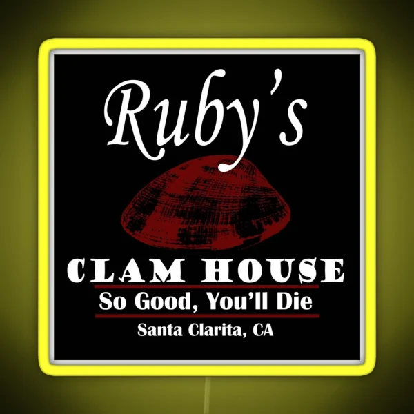 Santa Clarita Diet Ruby S Clams RGB Neon Sign