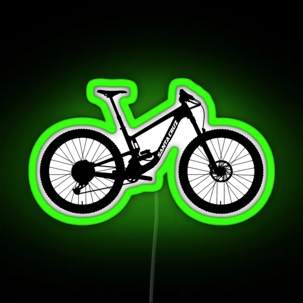 Santa Cruz Hightower Trail Mountain Bike Silhouette RGB Neon Sign