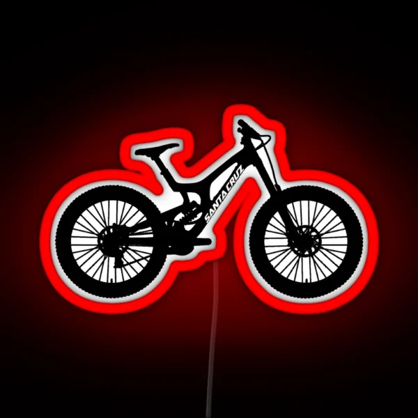 Santa Cruz V10 Downhill Mountain Bike RGB Neon Sign