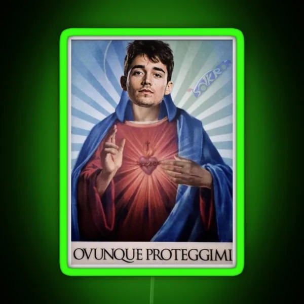 Santino Di Charles Leclerc RGB Neon Sign