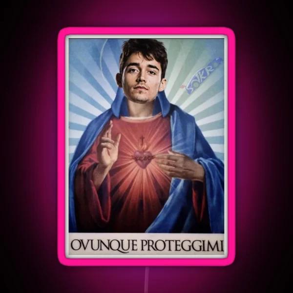 Santino Di Charles Leclerc RGB Neon Sign