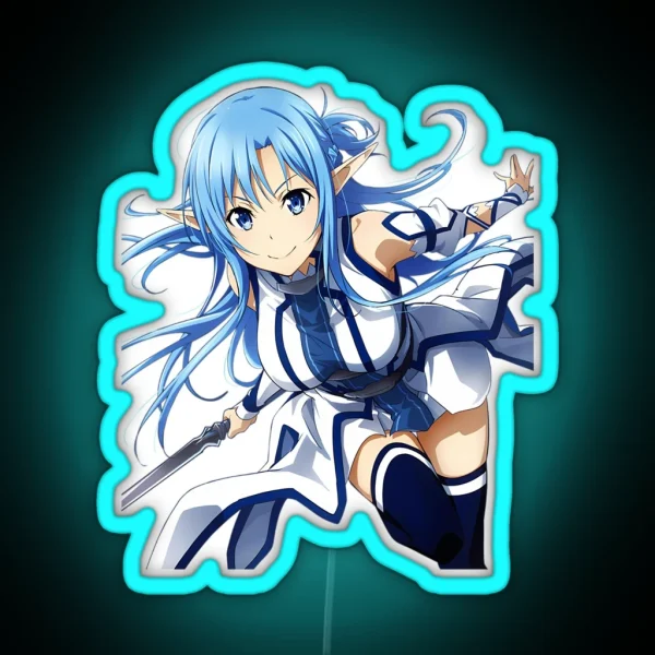 Sao Asuna Classic Art Asuna Vintage RGB Neon Sign