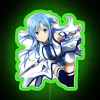 asuna sao classic art vintage rgb neon sign green".