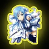 Sao Asuna vintage RGB neon sign art - eye-catching classic design.