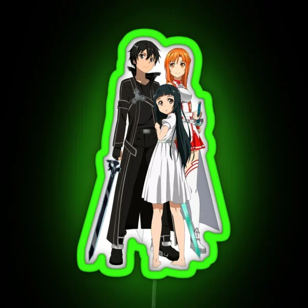 Sao Kirito And Asuna RGB Neon Sign