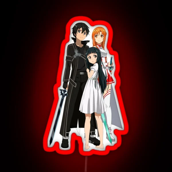 Sao Kirito And Asuna RGB Neon Sign