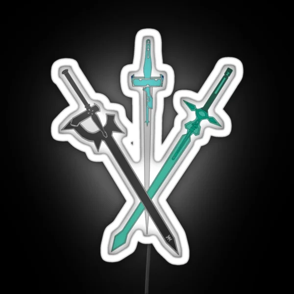 SAO Swords RGB Neon Sign