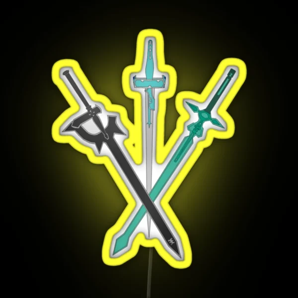 SAO Swords RGB Neon Sign