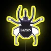 saosin rgb neon sign with vibrant yellow lighting