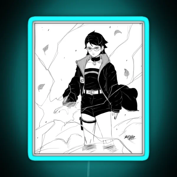 Sarada Timeskip RGB Neon Sign
