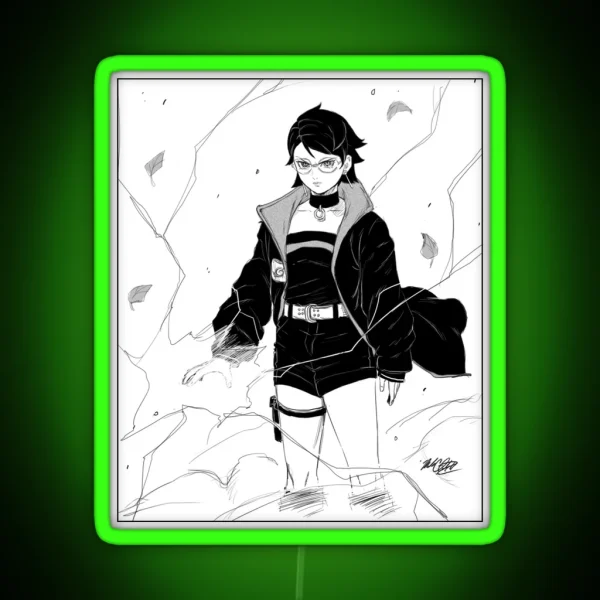 Sarada Timeskip RGB Neon Sign
