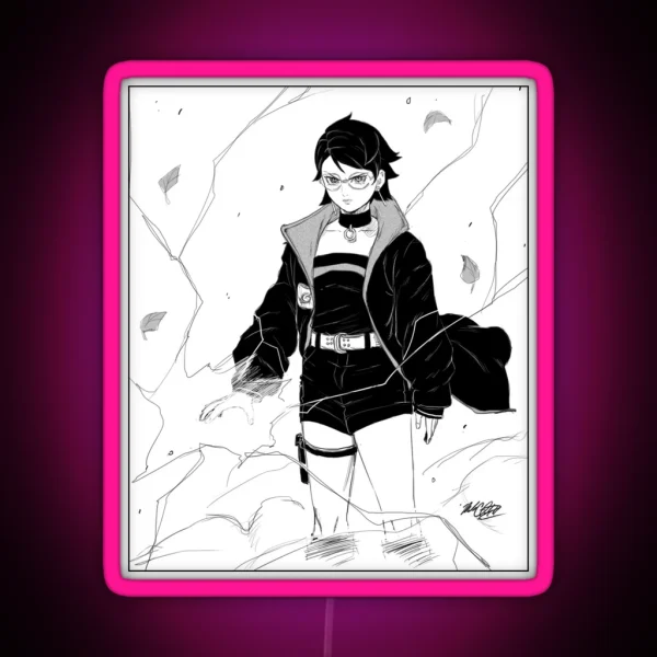 Sarada Timeskip RGB Neon Sign