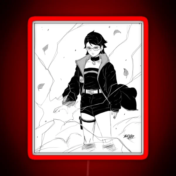 Sarada Timeskip RGB Neon Sign