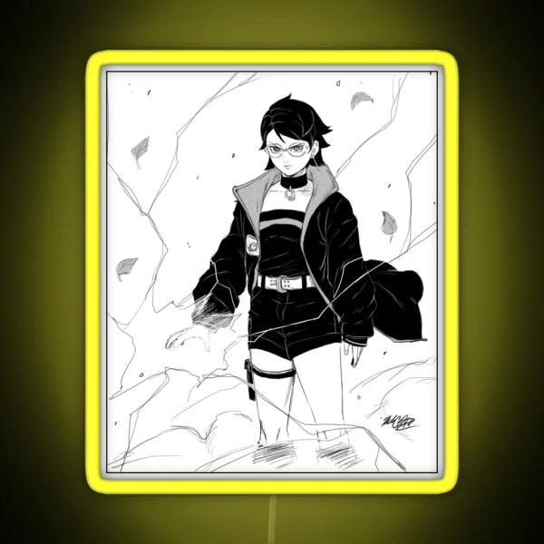 Sarada Timeskip RGB Neon Sign