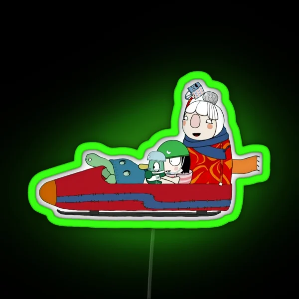 Sarah And Duck Bobber Clobbers RGB Neon Sign