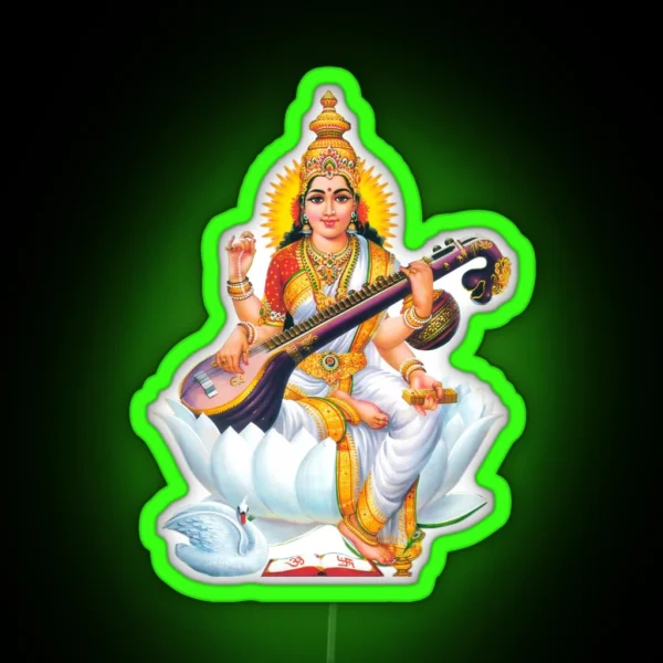 SARASWATI DEVI RGB Neon Sign