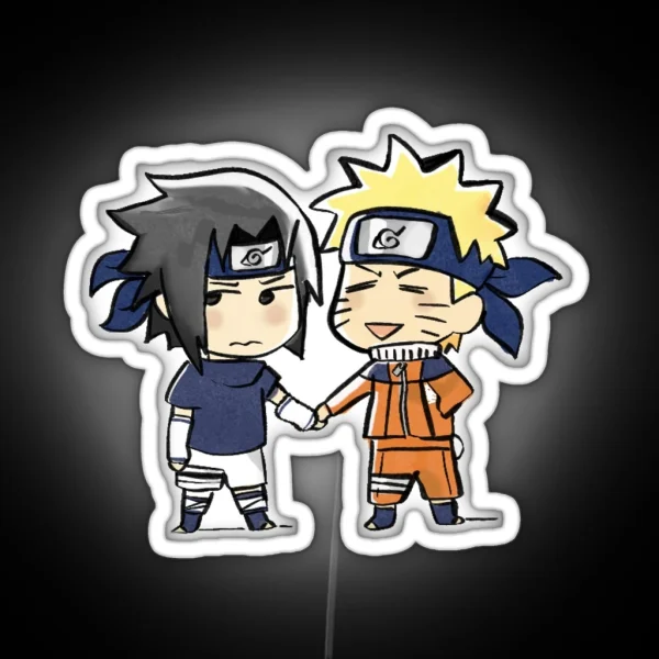 Sasuke And Naruto Genin RGB Neon Sign