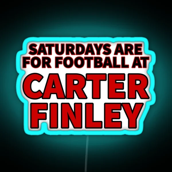 Saturdays Are For Football At Carter Finley RGB Neon Sign