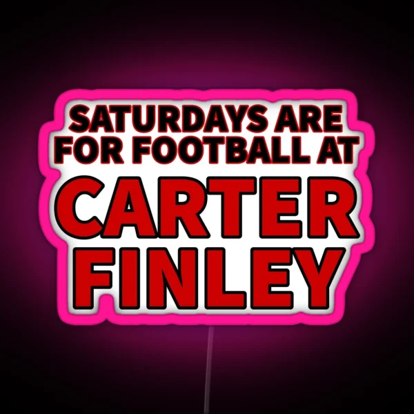 Saturdays Are For Football At Carter Finley RGB Neon Sign