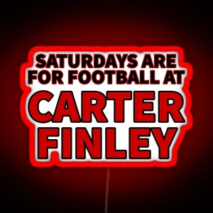 Saturdays Are For Football At Carter Finley RGB Neon Sign