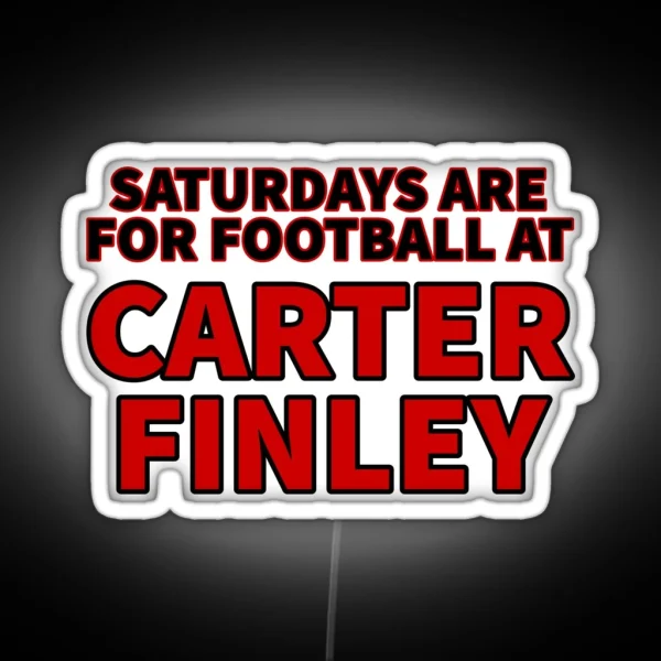 Saturdays Are For Football At Carter Finley RGB Neon Sign