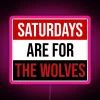 saturday wolf neon sign rgb pink