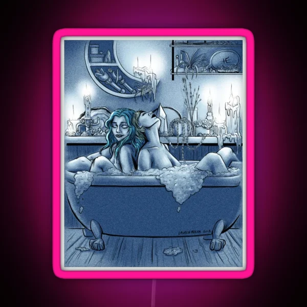 Saturn And Uranus RGB Neon Sign