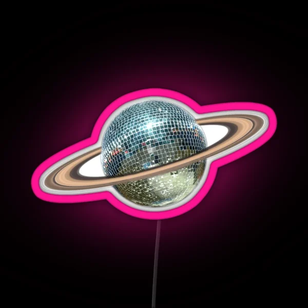 Saturn Disco II RGB Neon Sign