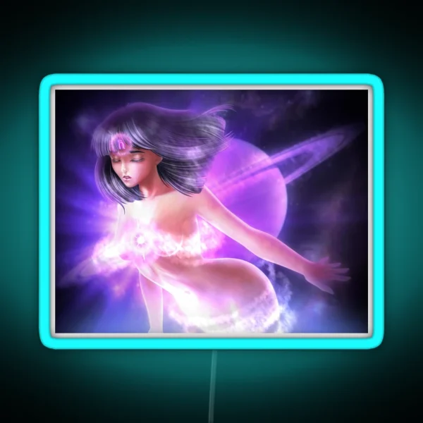 Saturn Goddess RGB Neon Sign