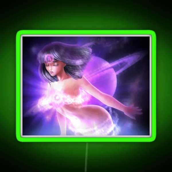 Saturn Goddess RGB Neon Sign