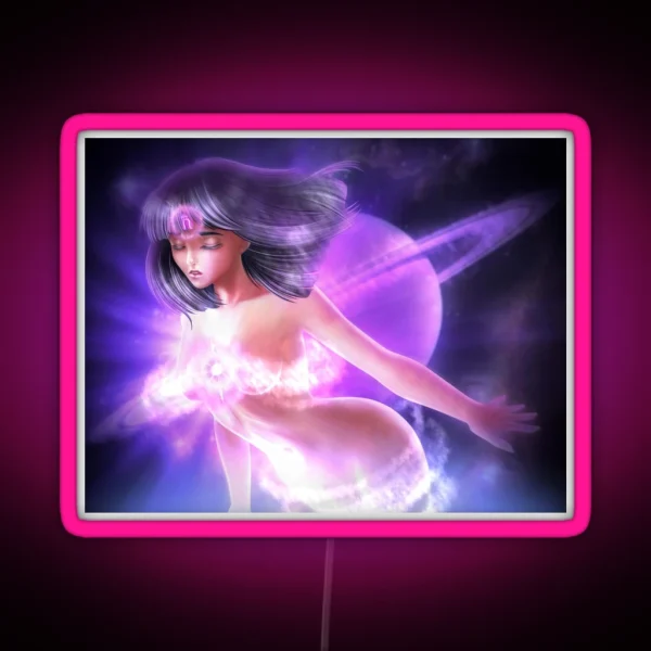 Saturn Goddess RGB Neon Sign