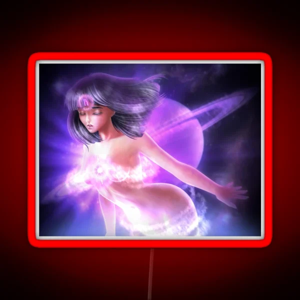 Saturn Goddess RGB Neon Sign