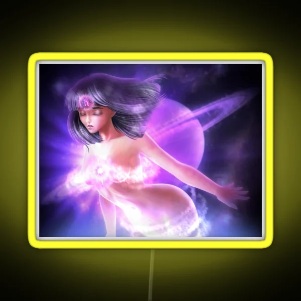 Saturn Goddess RGB Neon Sign