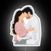 Satya Prem Ki Katha neon sign with vibrant RGB lighting effects - Perfect for romantic爱情 themes.