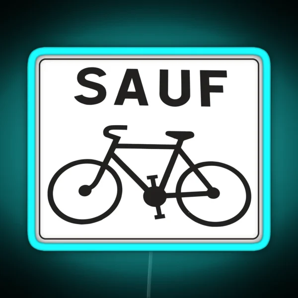 Sauf Bike RGB Neon Sign