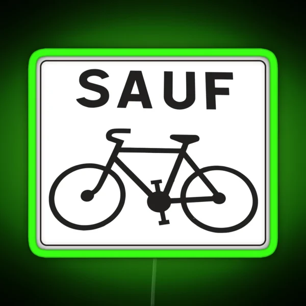 Sauf Bike RGB Neon Sign