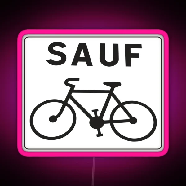 Sauf Bike RGB Neon Sign
