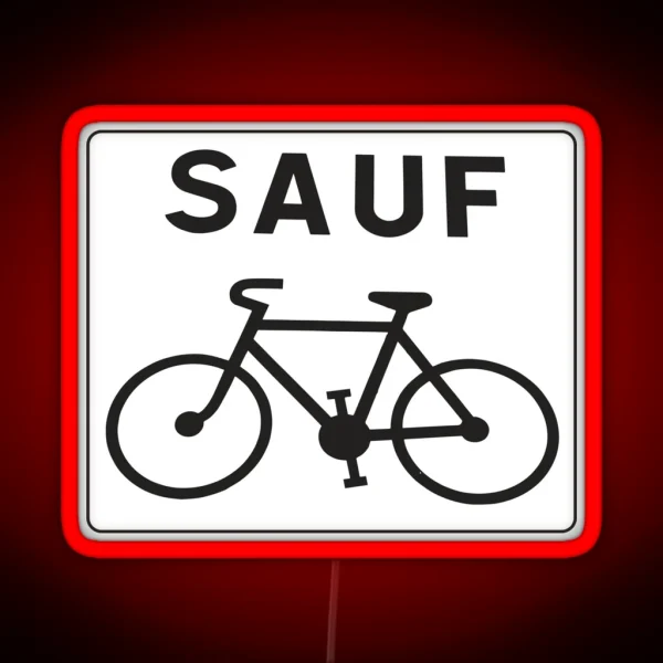 Sauf Bike RGB Neon Sign