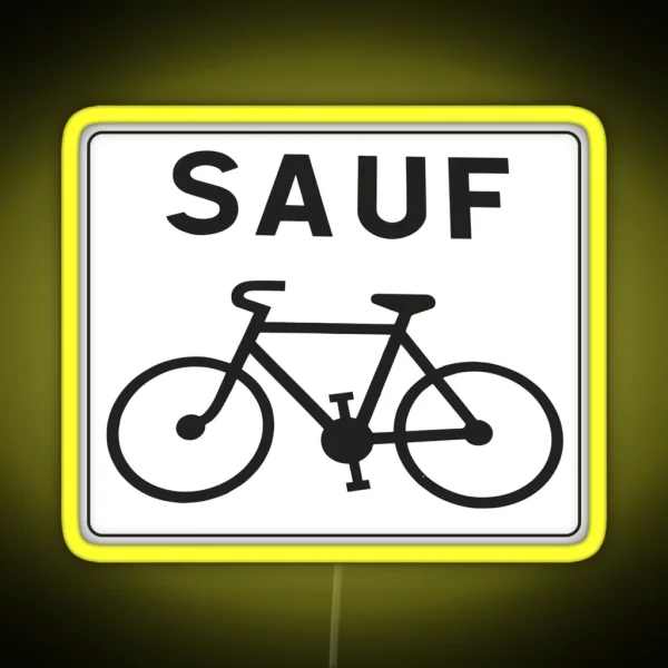 Sauf Bike RGB Neon Sign