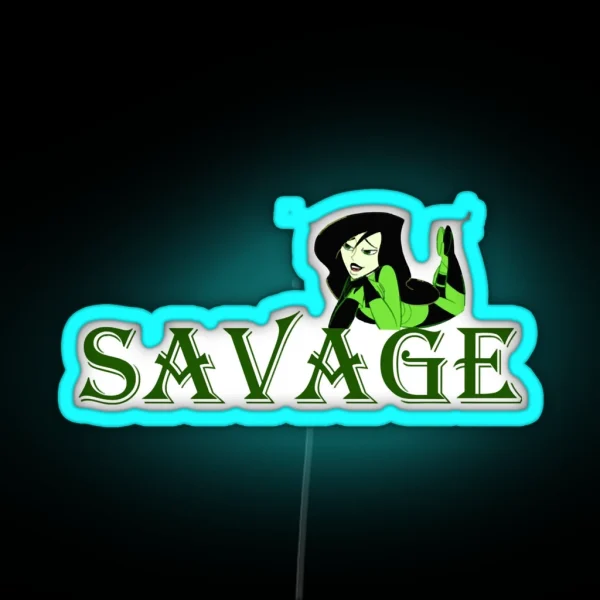 Savage Shego In Kim Possible Anime RGB Neon Sign