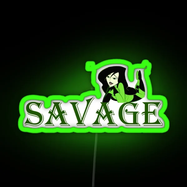 Savage Shego In Kim Possible Anime RGB Neon Sign