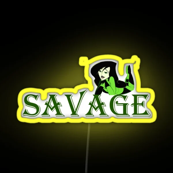 Savage Shego In Kim Possible Anime RGB Neon Sign