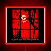 Save Before You Quit Neon Sign with RGB Red Lighting