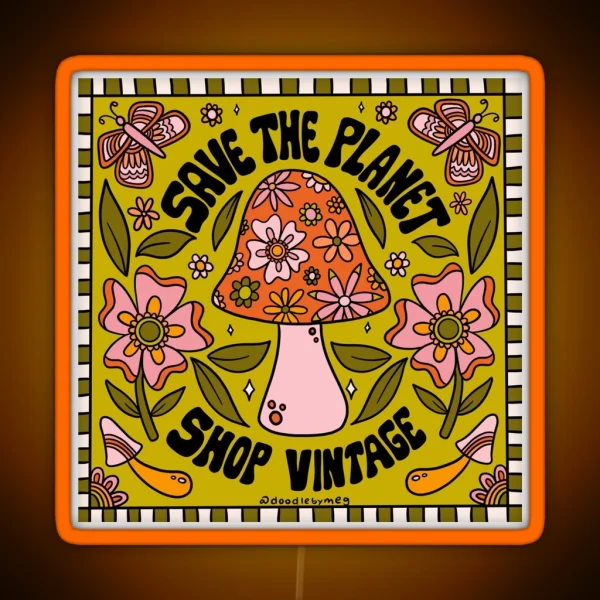 Save The Planet RGB Neon Sign