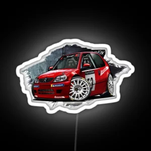 Saxo Super 1600 WRC RGB Neon Sign