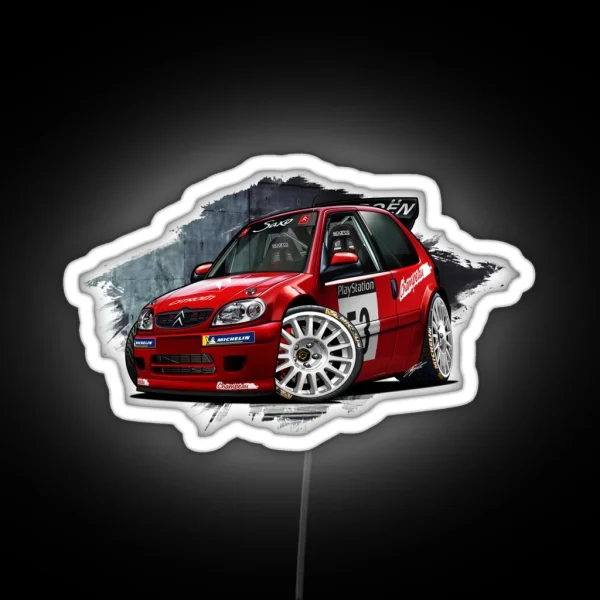 Saxo Super 1600 WRC RGB Neon Sign
