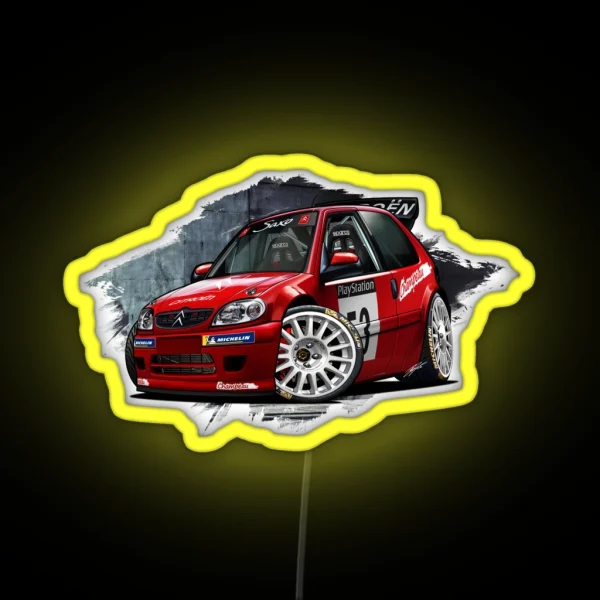 Saxo Super 1600 WRC RGB Neon Sign