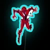 RGB Neon Scarab Mount Sign - Blue